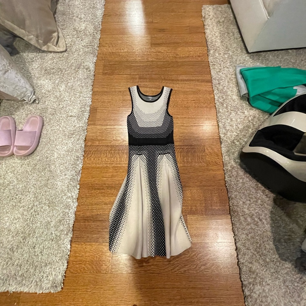 Elegant Black and White Women's Dress